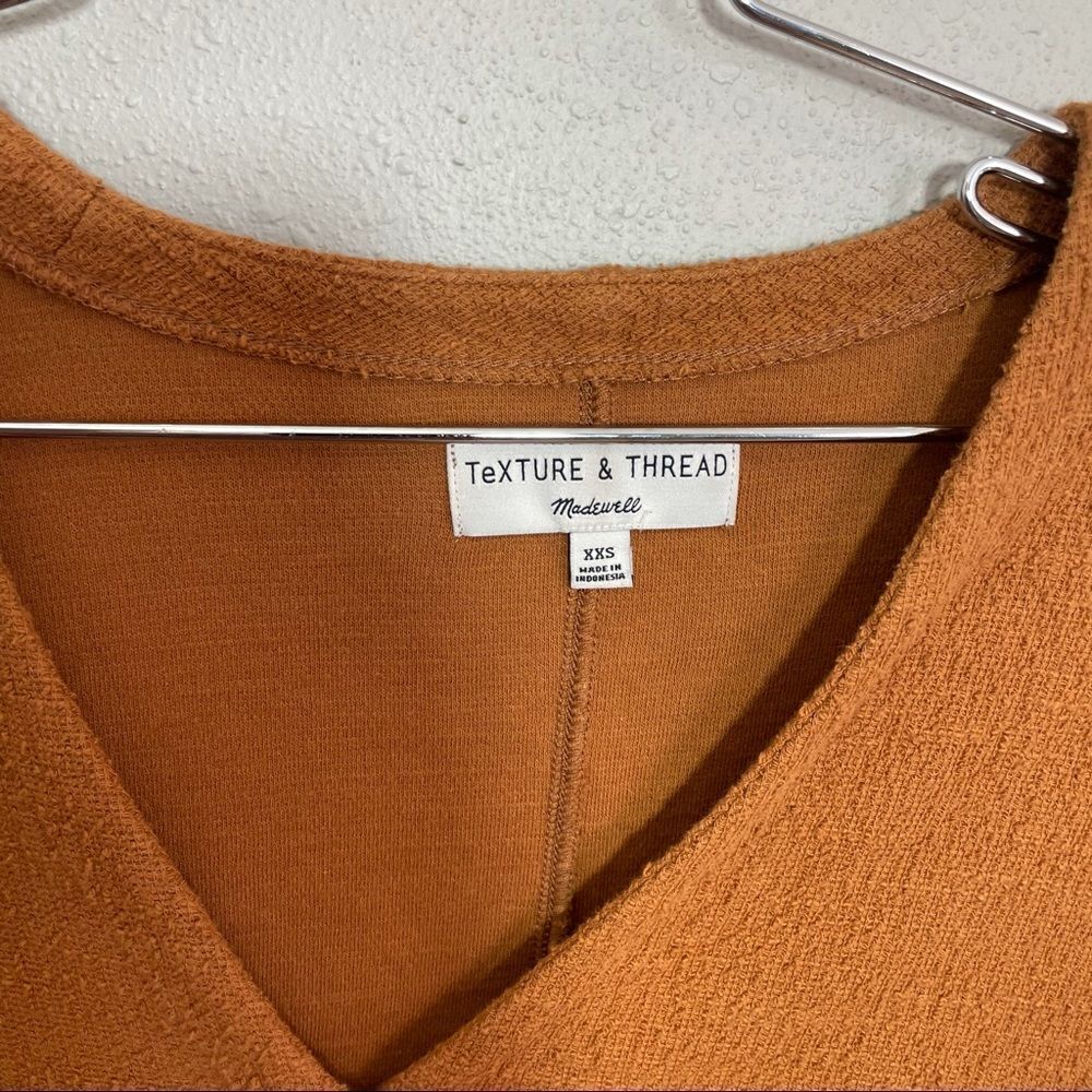 Madewell Texture & Thread Orange Wrap Tie Top - Picture 3 of 4